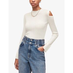 All Saints Diana Cut Out Merino Wool Jumper Sweater New Size Large